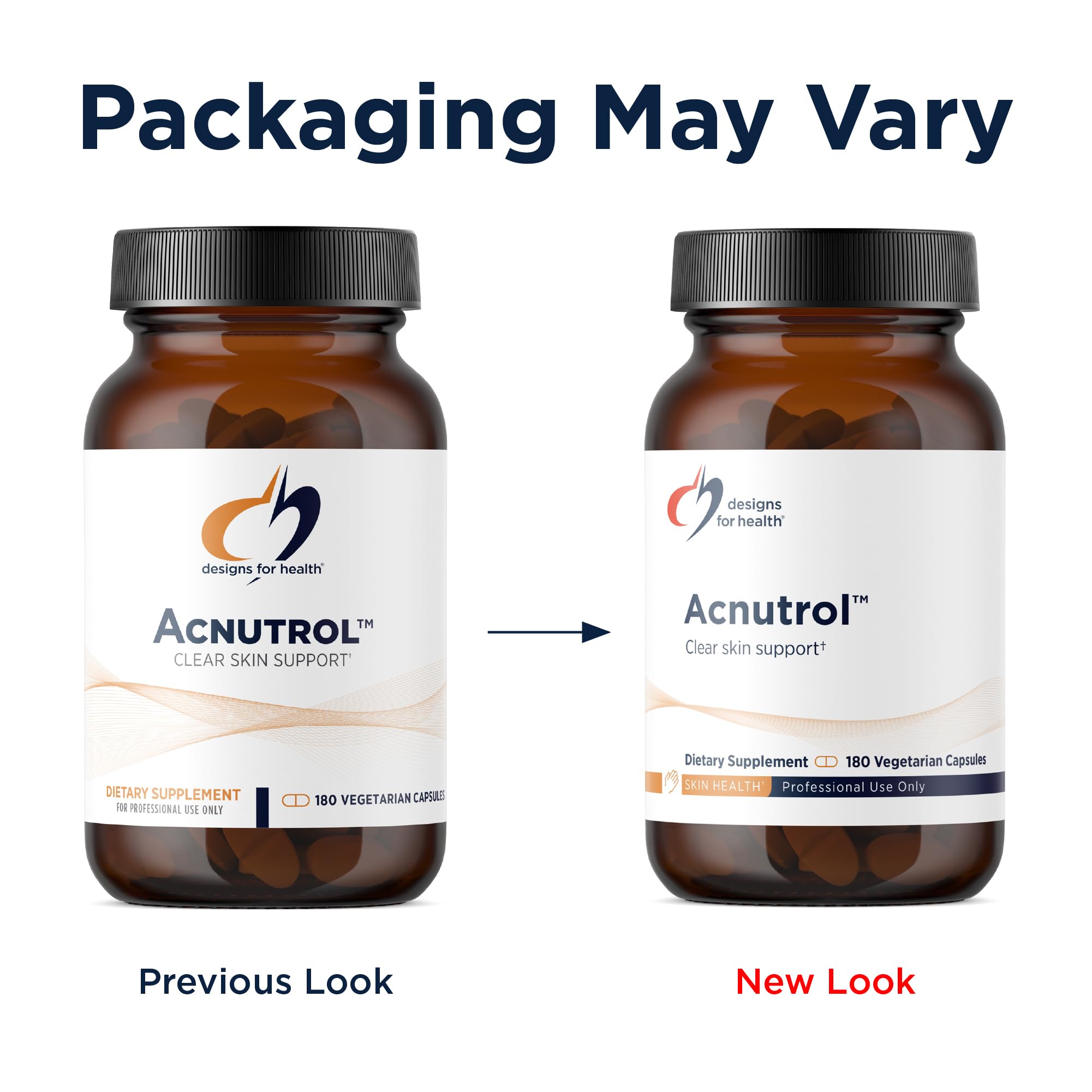 Designs for Health Acnutrol Clear Skin Support Pills - Pantothenic Acid + 50000 IU Vitamin A, Vitamins D + E, Carnitine + Minerals - Non-GMO + Soy Free Oral Supplement (180 Capsules) - Image 4