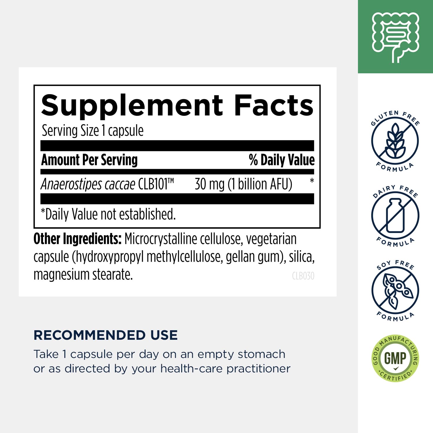 Designs for Health Anaerostipes Probiotic - 1 Billion AFU of Butyrate-Producing Probiotics for Gut Health Support, Microbiome Balance, and Immune Support - Live Probiotics, Gluten Free (30 Capsules)​ - Image 5