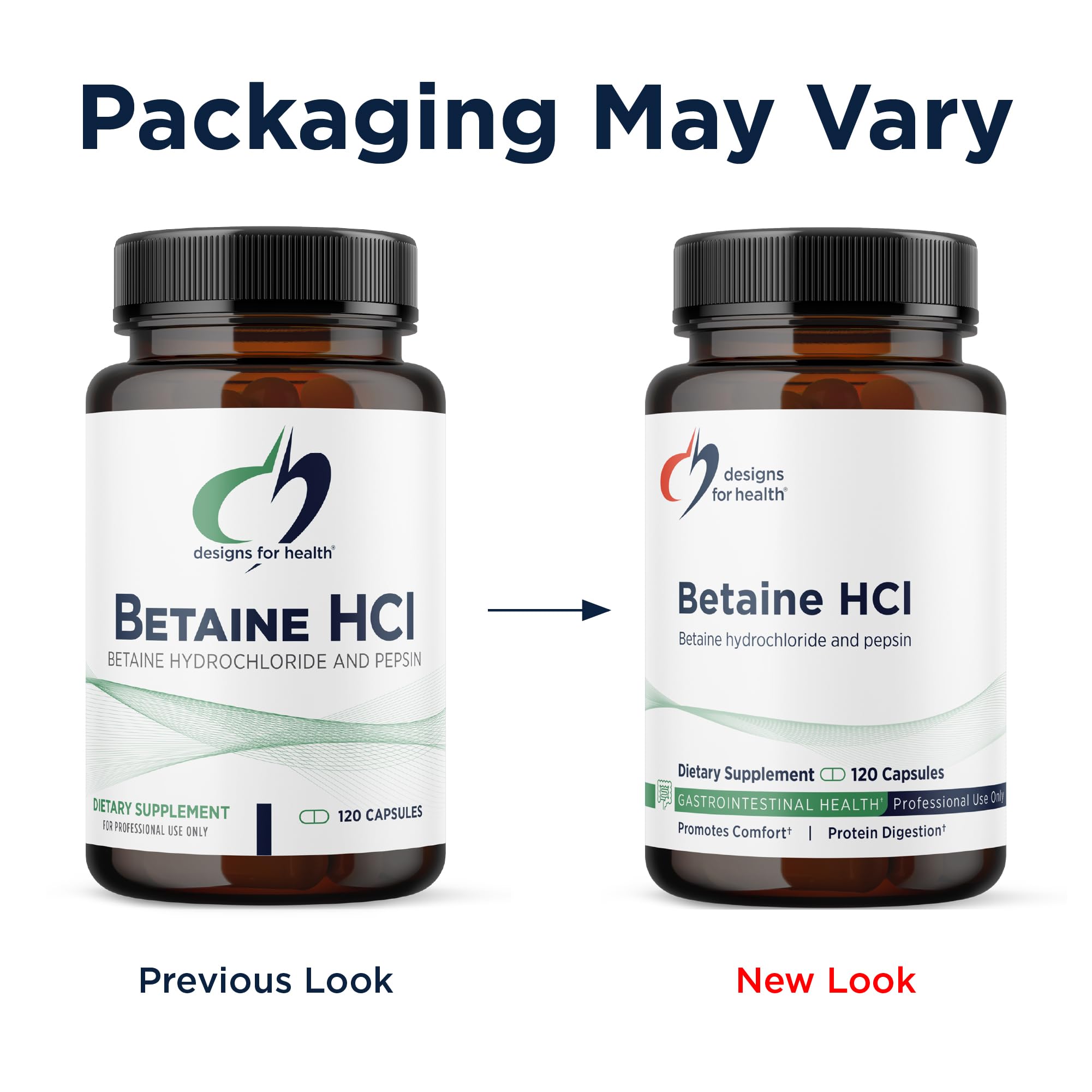 Designs for Health Betaine HCl with Pepsin - 750mg Betaine Hydrochloride + Protein Digestive Enzyme - Non-GMO Supplement to Support Digestive Function (120 Capsules) - Image 4