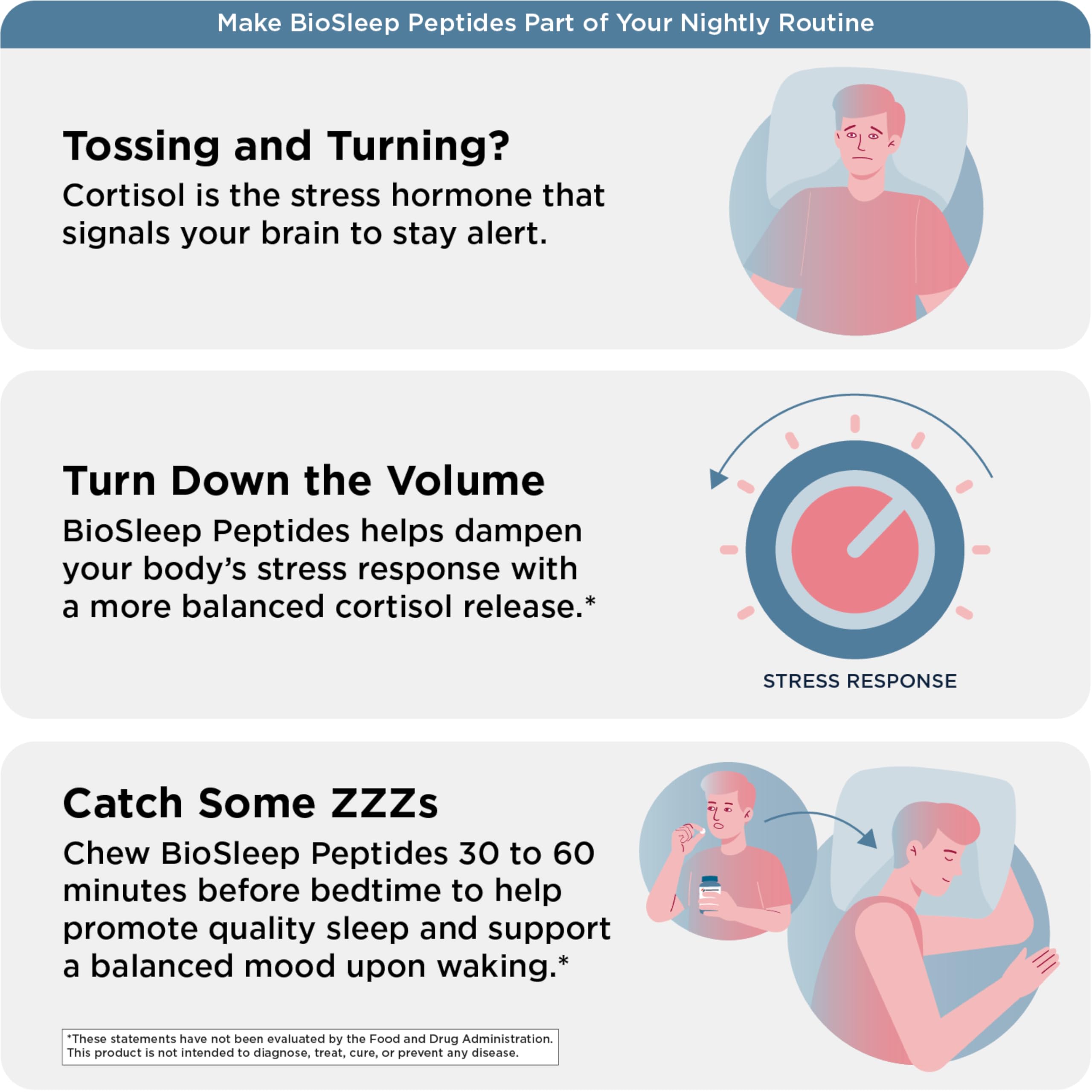 Designs for Health BioSleep Peptides Sleep Support for Adults with Plant-Based Peptides – Vegan + Non-GMO + Non-Melatonin Sleep Health Supplement (30 Servings) - Image 3