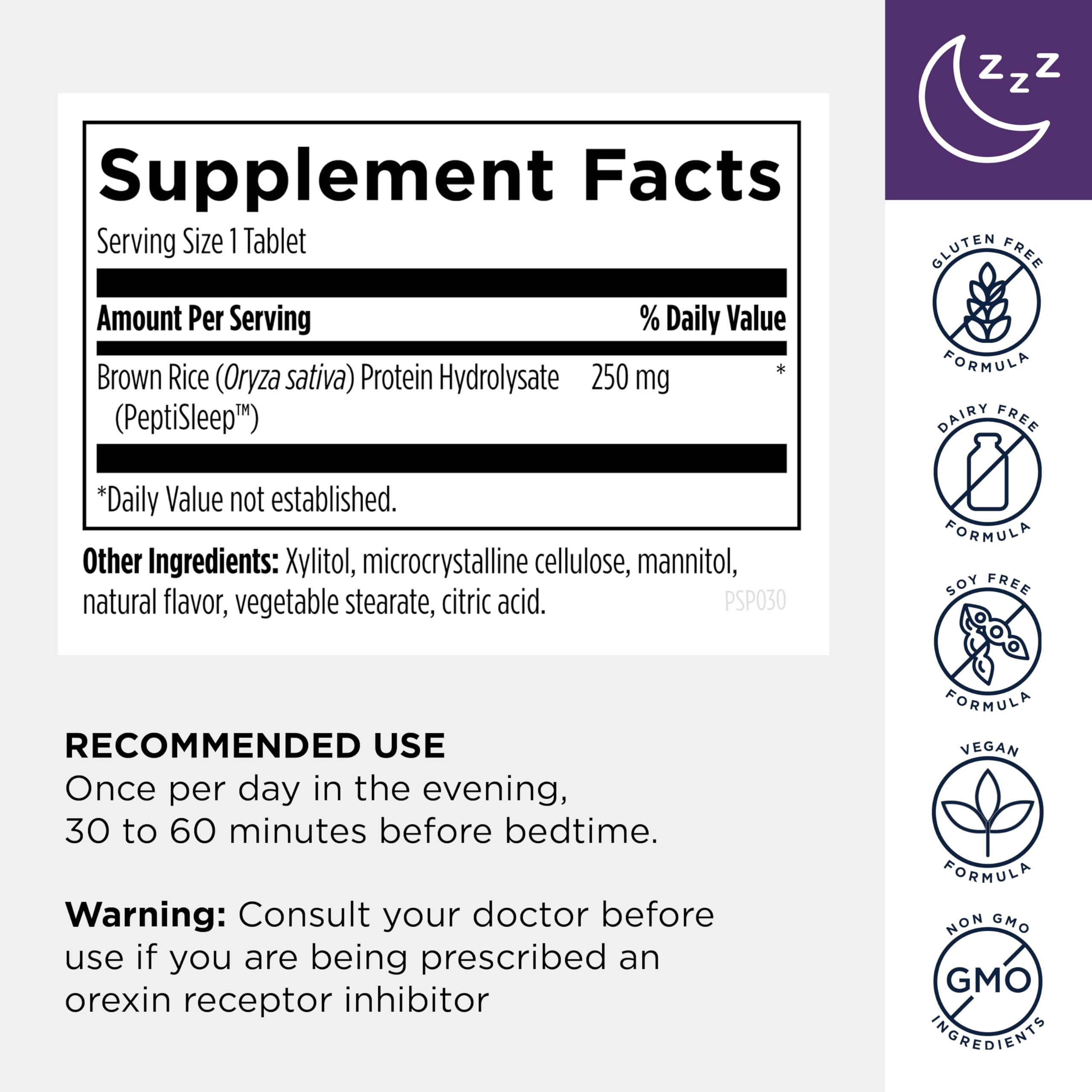 Designs for Health BioSleep Peptides Sleep Support for Adults with Plant-Based Peptides – Vegan + Non-GMO + Non-Melatonin Sleep Health Supplement (30 Servings) - Image 5