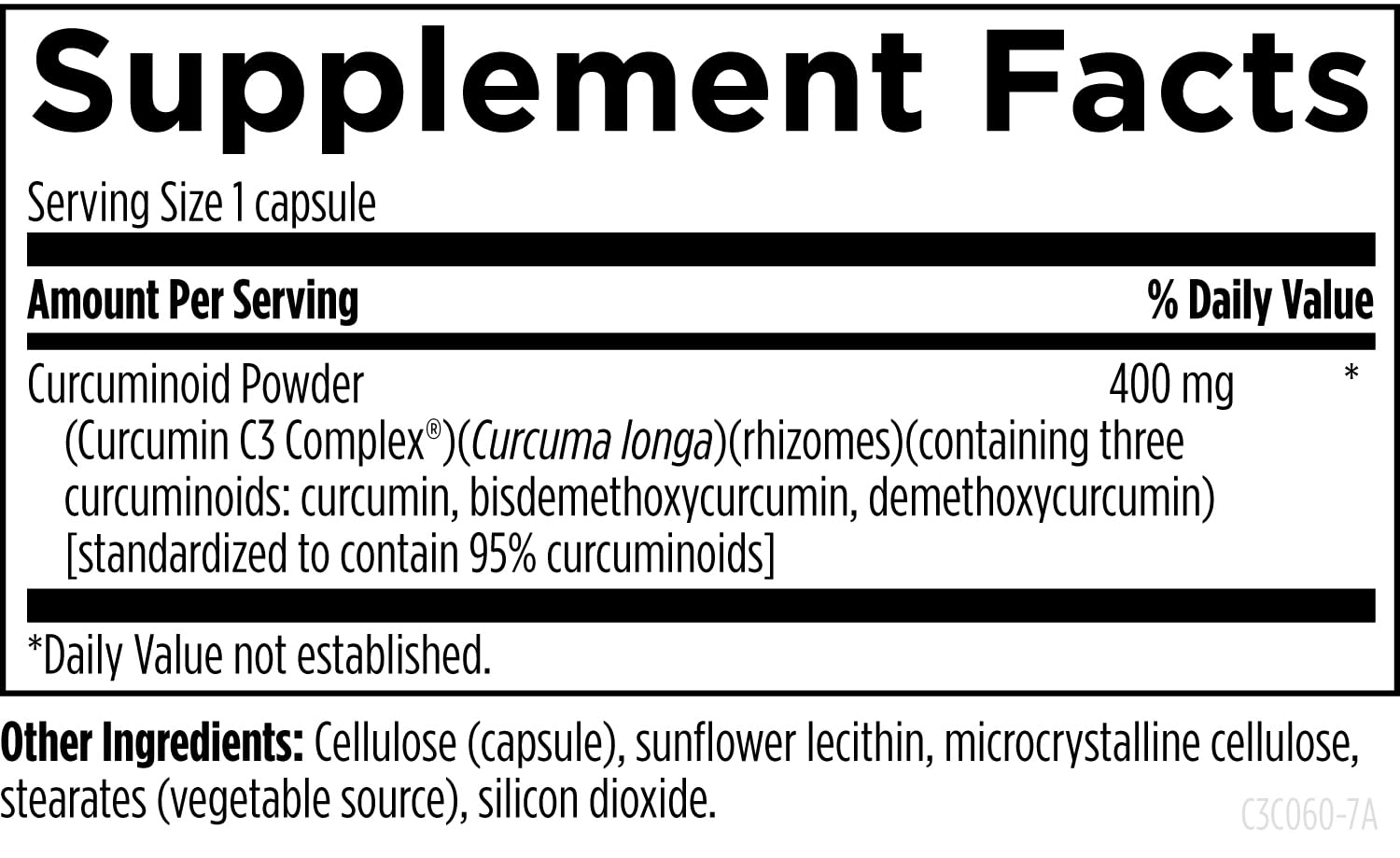 Designs for Health C3 Curcumin Complex - Highly Bioavailable Curcuminoid Turmeric Supplement, 400mg with 3 Bioactive Curcuminoids - Non-GMO, Gluten-Free + Vegetarian (60 Capsules) - Image 3