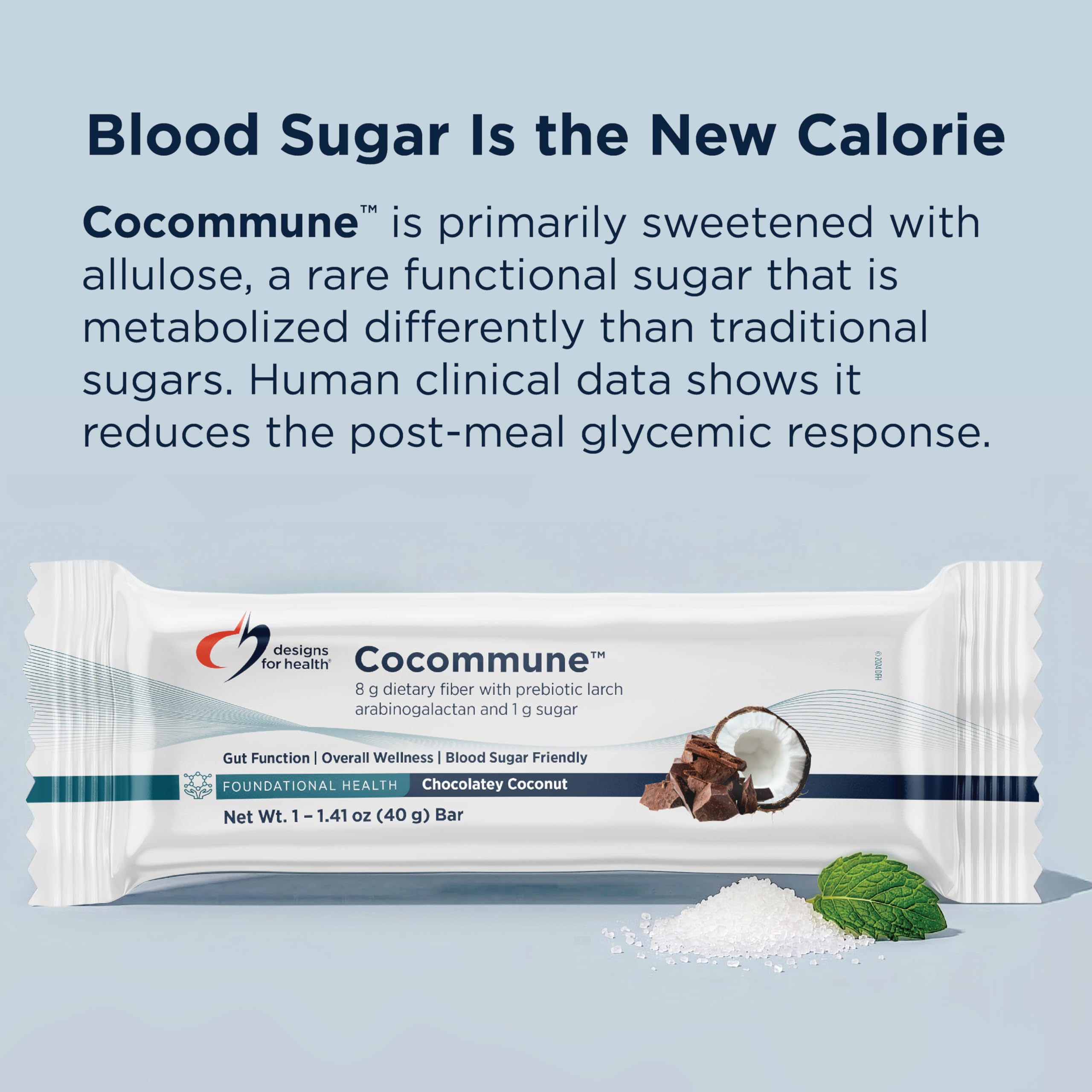 Designs for Health Cocommune Bars (12 Bars) | Prebiotic Fiber Bar with 8 g Fiber for Gut & Digestive Support – Sweetened with Allulose – Vegan, Dairy-Free, Gluten-Free, Non-GMO, 1 g Sugar - Image 5