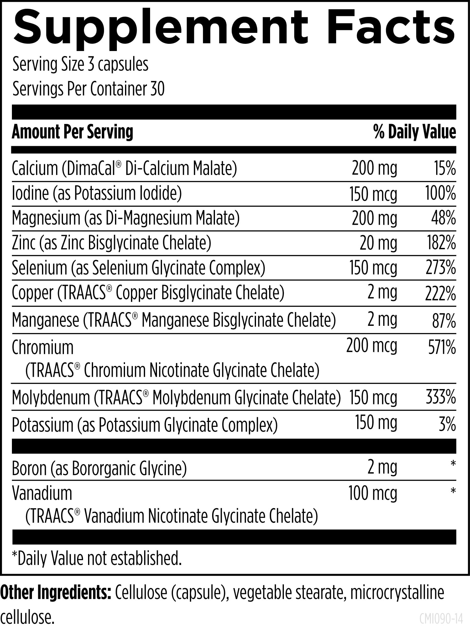 Designs for Health Complete Mineral Complex - Essential + Trace Minerals Supplement with Magnesium Malate, Chromium, Zinc + More - Iron-Free Multi Minerals Blend - Vegan + Gluten Free (90 Capsules) - Image 4