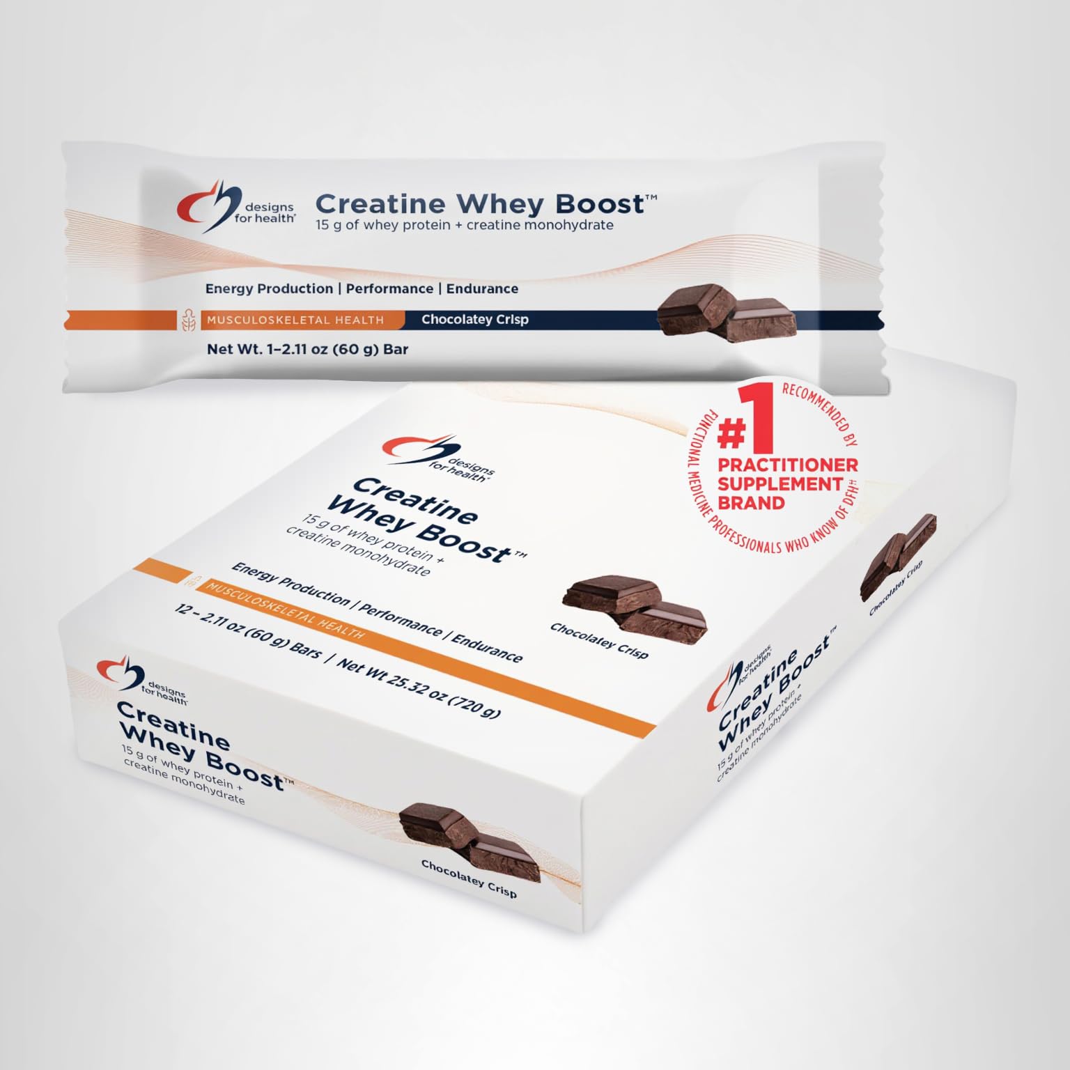 Designs for Health Creatine Whey Boost Bars (12 Bars) | 15 g Whey Protein + Creatine Monohydrate for Energy & Strength – Sweetened with Allulose – Gluten-Free, Vegetarian, Non-GMO, <1 g Sugar - Image 7