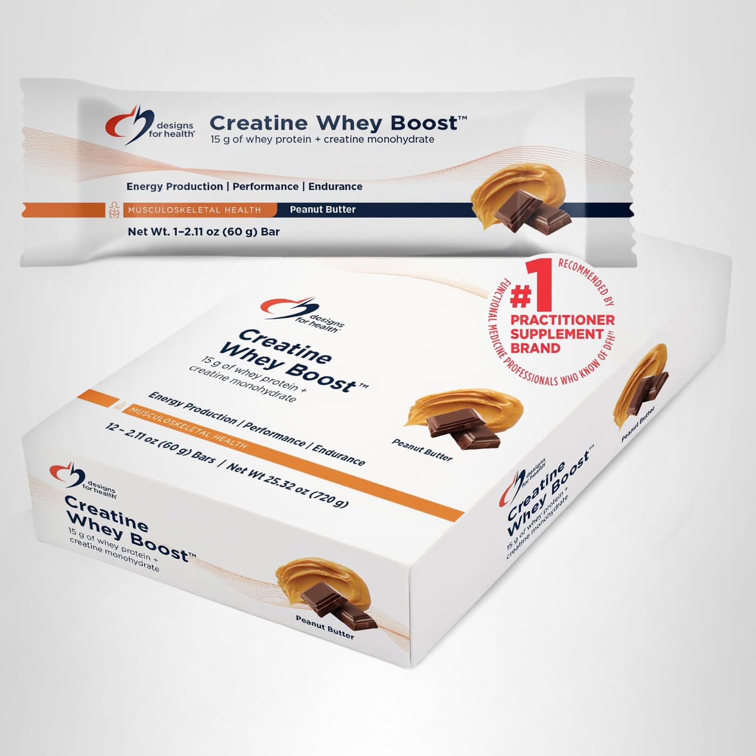 Designs for Health Creatine Whey Boost Bars (12 Bars) | 15 g Whey Protein + Creatine Monohydrate for Energy & Strength – Sweetened with Allulose – Gluten-Free, Vegetarian, Non-GMO, <1 g Sugar - Image 7