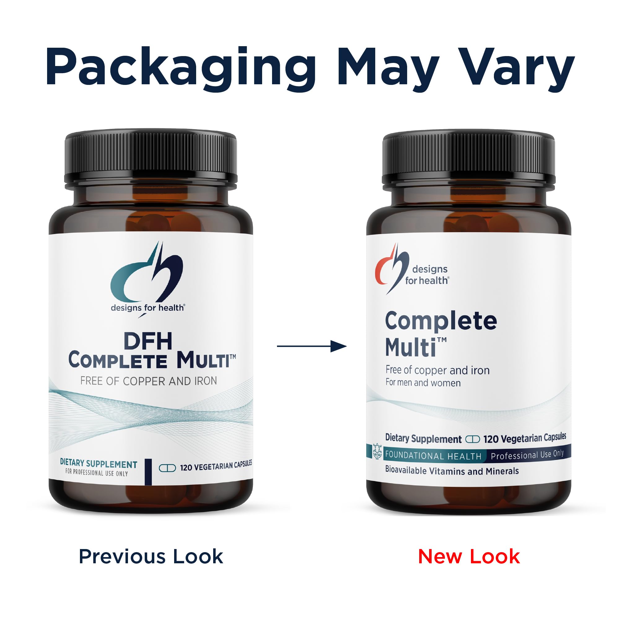 Designs for Health DFH Complete Multi - Comprehensive Multi Vitamin + Mineral Supplement with Folate, 1000 IU Vitamin D, Immune Support Vitamins - Multivitamin with No Copper, No Iron (120 Capsules) - Image 4