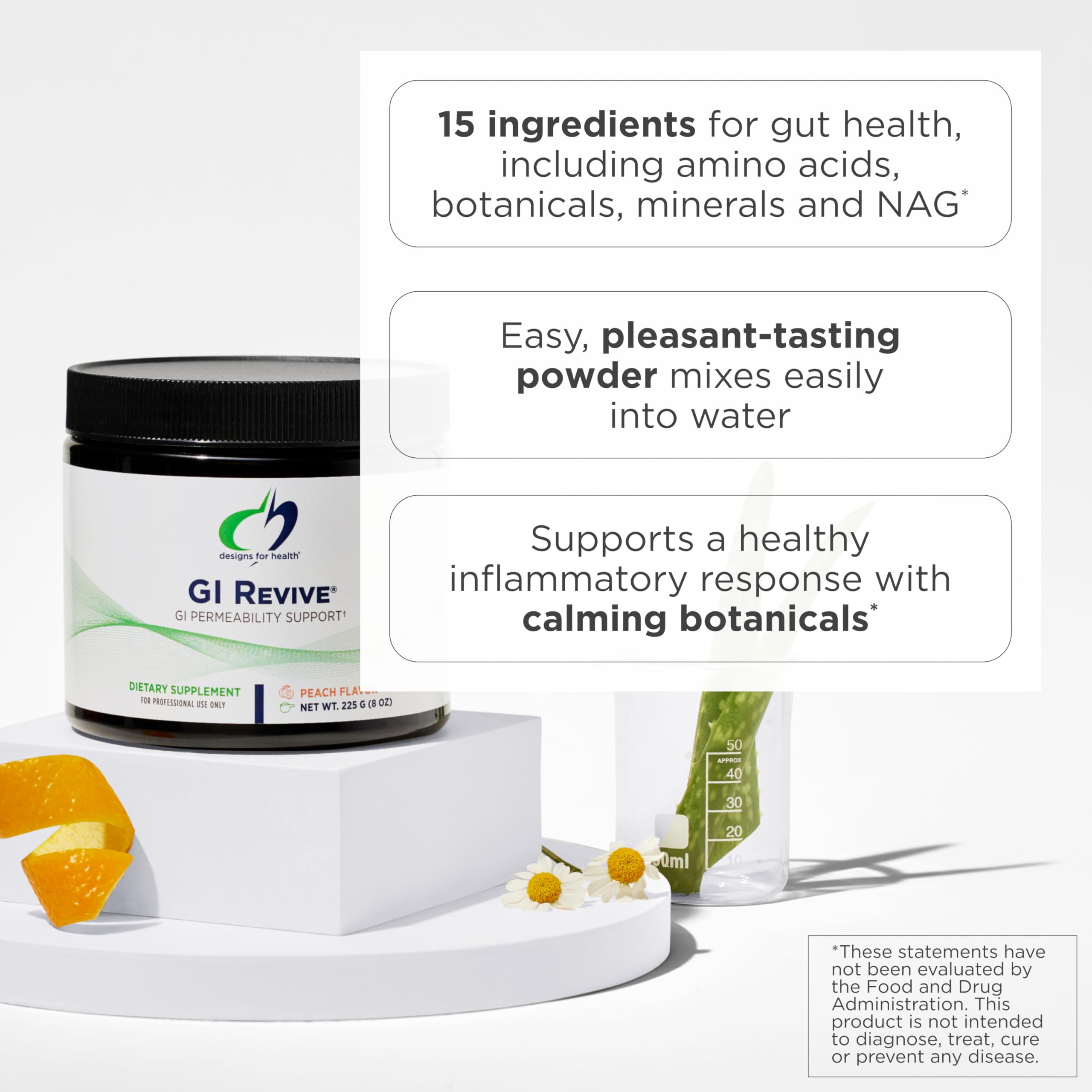 Designs for Health GI Revive Gut Health Powder - L Glutamine & Citrus Pectin for Digestive Health + Slippery Elm, Marshmallow Root & Cat's Claw for Healthy Intestinal & Gut Lining Support* (28 Servs) - Image 3