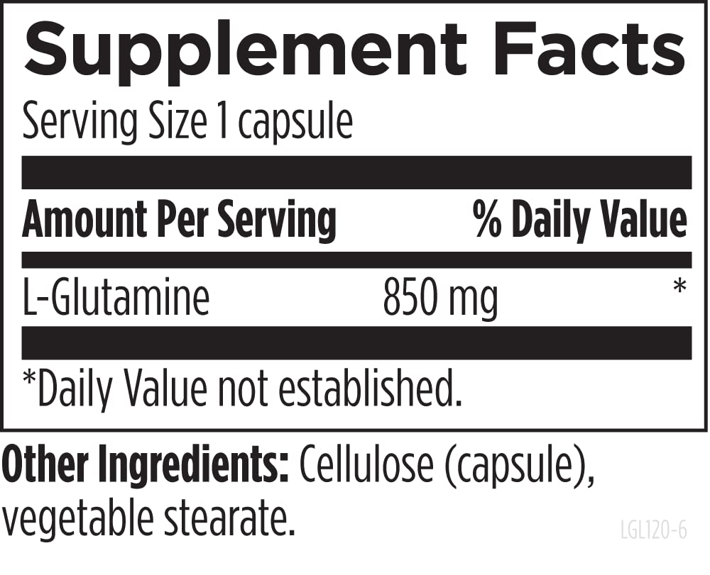 Designs for Health L Glutamine Capsules - 850mg Vegetarian Amino Acids Supplement to Support Muscle Recovery, Digestive, Immune + Gut Health - Non-GMO + Gluten Free (120 Capsules) - Image 3