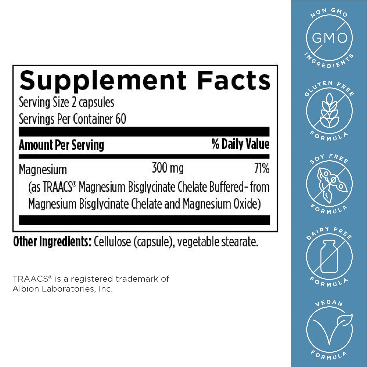 Designs for Health Magnesium Glycinate Complex - Chelated Magnesium Bisglycinate + High Absorption Magnesium for Calming & Sleep, Heart Health, Immune Support & Bone Strength - Vegan (120 Capsules) - Image 5