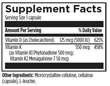 Designs for Health Multivitamin + Vitamin D/K Supplement Bundle - Twice Daily Multi (60 Capsules) with Vitamin D Supreme (60 Capsules) 5000 IU Vitamin D3 - Image 3