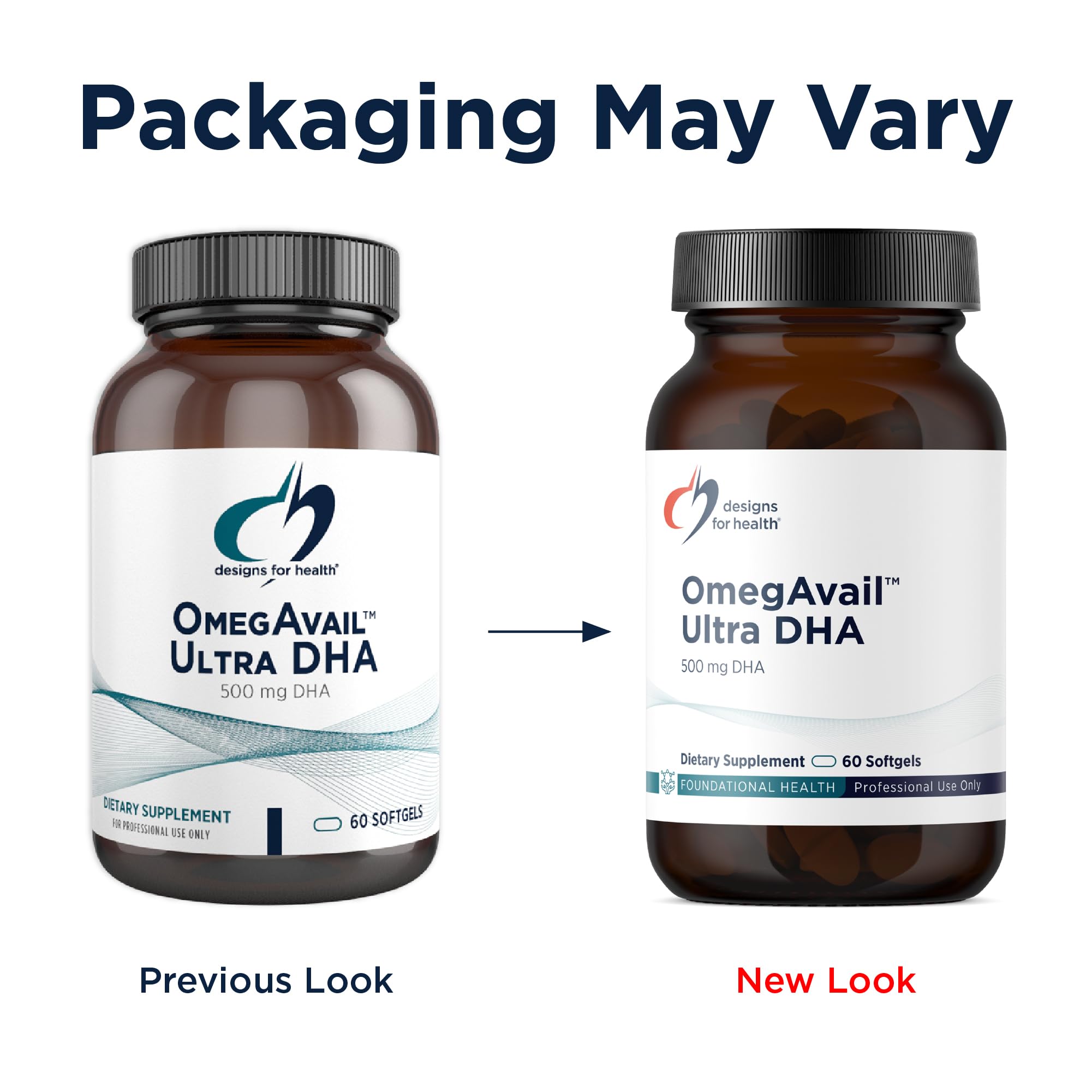 Designs for Health OmegAvail Ultra DHA - Highly Concentrated DHA Triglyceride Fish Oil, TG Fish Oil with 500mg DHA + 100mg EPA - No Fishy Aftertaste (60 Softgels) - Image 4