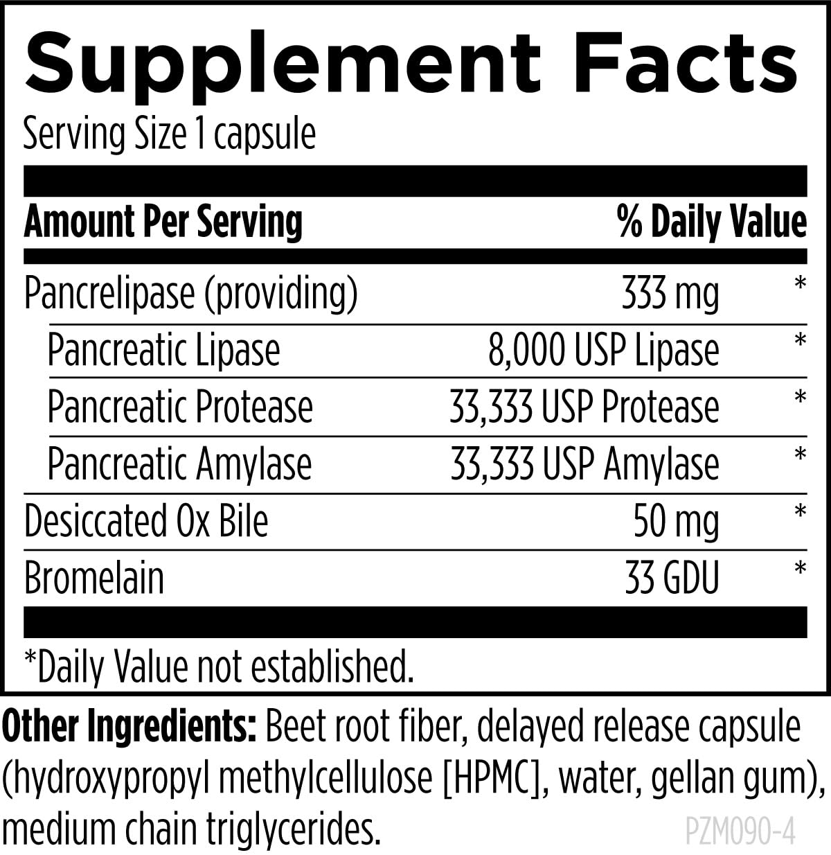 Designs for Health Pancreatic Enzymes Complex - Digestive Enzymes + Bromelain Supplement - Support Digestion + Gut Health - Delayed Release Capsule with Pancreatic Enzyme, Ox Bile (90 Capsules) - Image 3