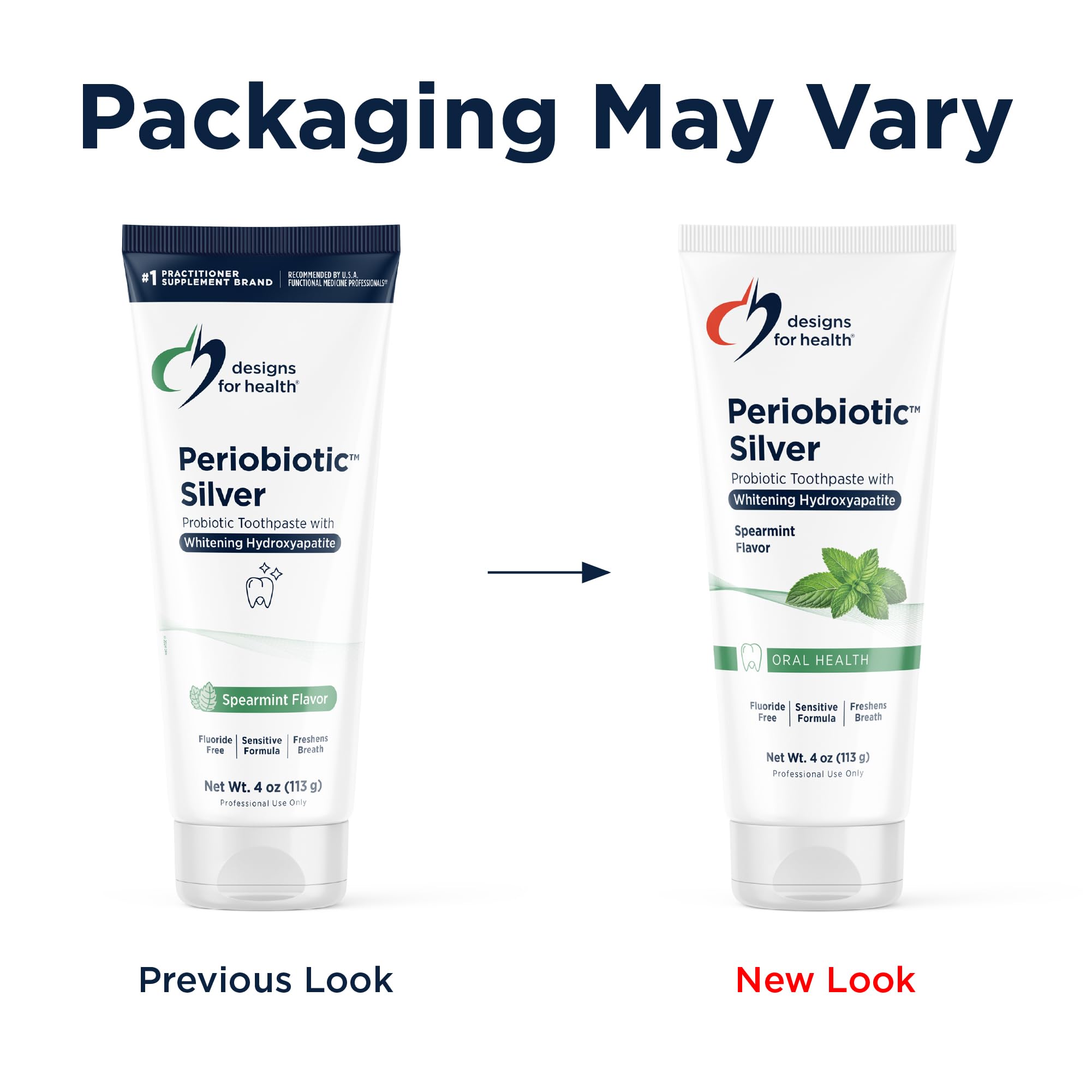 Designs for Health Periobiotic Silver Hydroxyapatite Toothpaste - Fluoride Free Toothpaste with Oral Probiotics with Whitening Hydroxyapatite - Supports Gum Health & Remineralization (4oz Mint) - Image 6