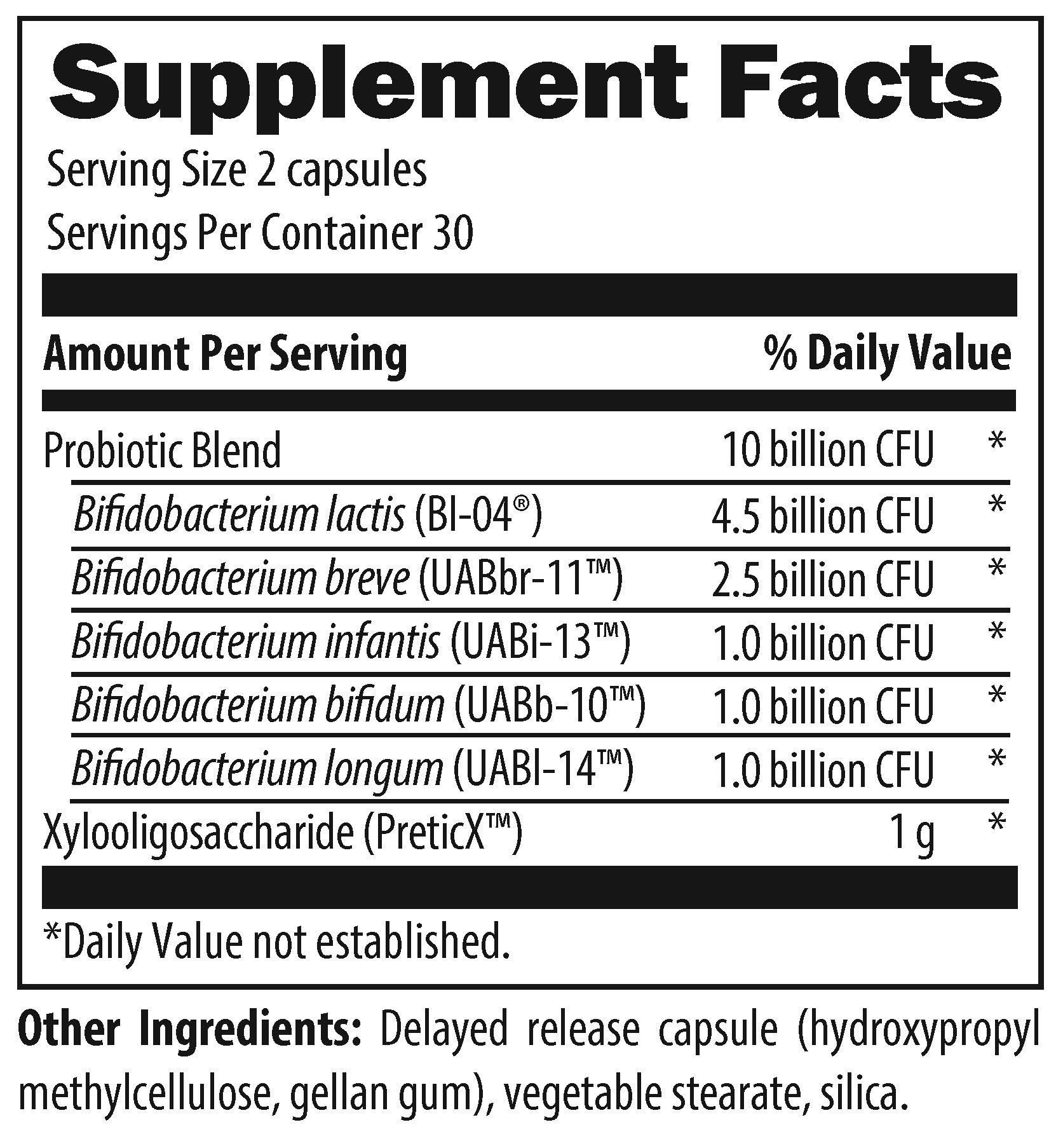 Designs for Health PrebioMed XOS - Prebiotic + Probiotic Blend with 10 Billion CFU Bifidobacteria - Adult Probiotic Supplement to Support Digestion + Healthy Gut (60 Capsules) - Image 3