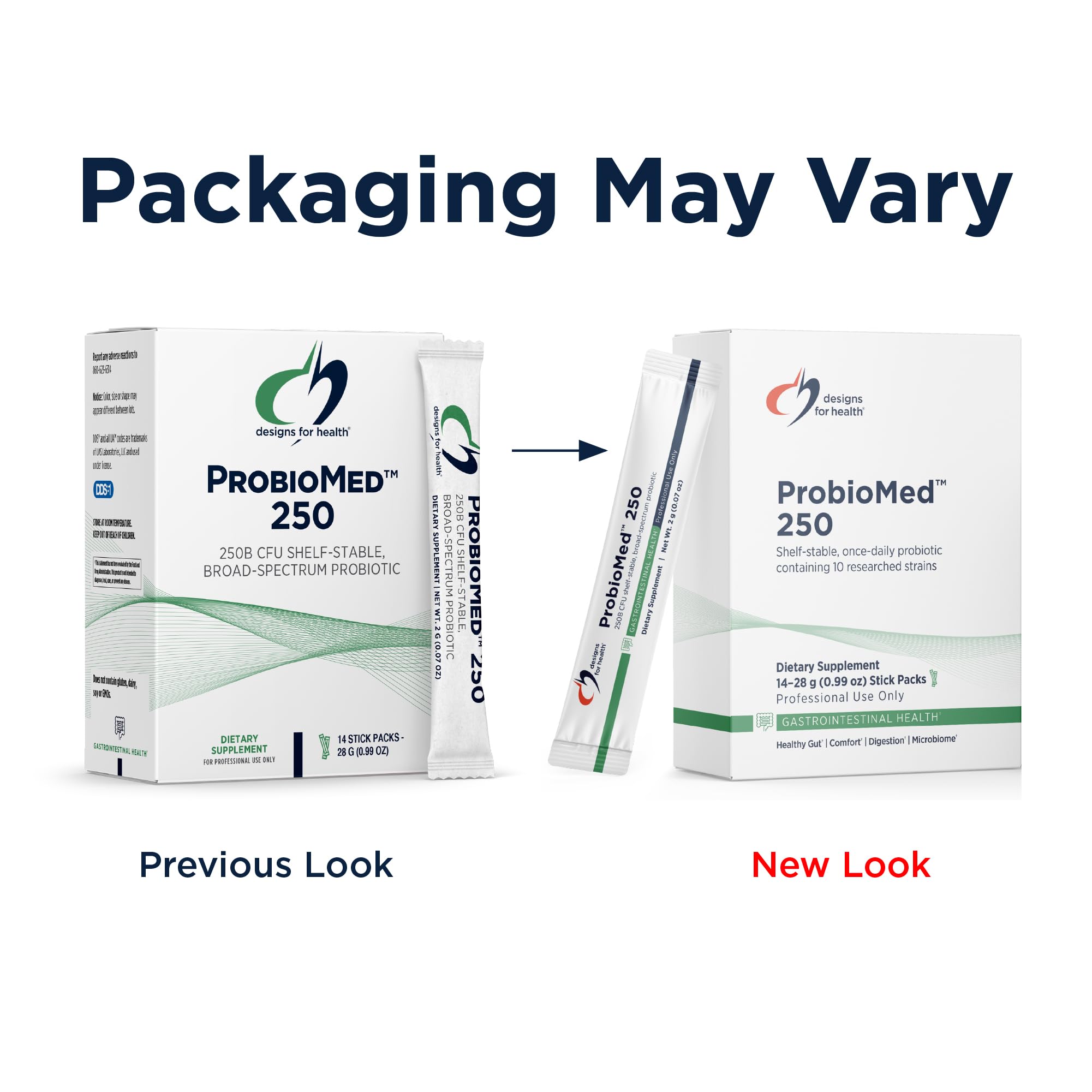 Designs for Health ProbioMed 250 Probiotics - Shelf Stable 250 Billion CFU Probiotic Supplement for Adults - 10 Strains for Digestive Health + Immune Support - Dairy Free + Gluten Free (14 Packets) - Image 4