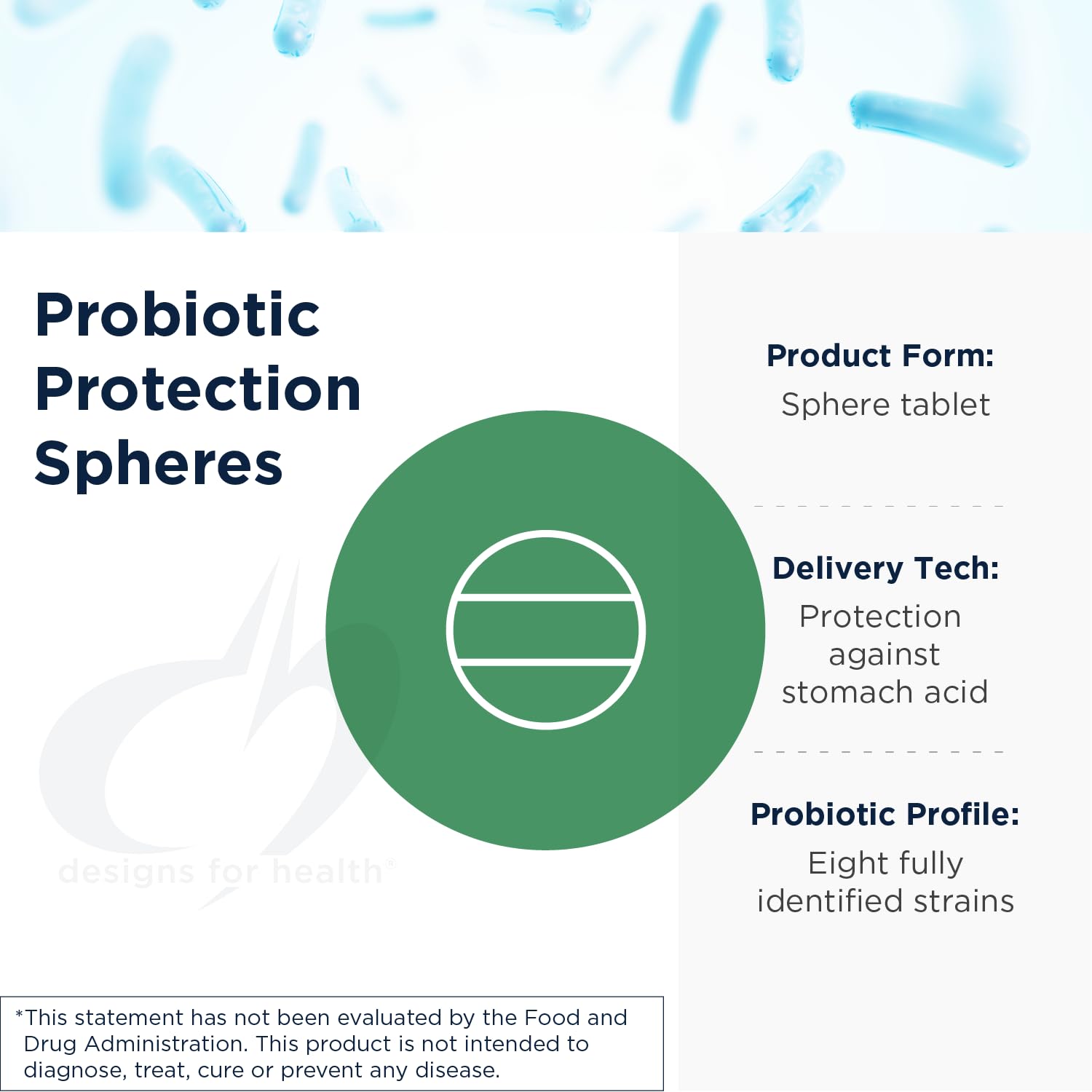 Designs for Health Probiotic Synergy Spheres - Patented Controlled Release Probiotic Spheres - Supplement for Adults with Bifidobacterium Longum + L Acidophilus (60 Spheres) - Image 3