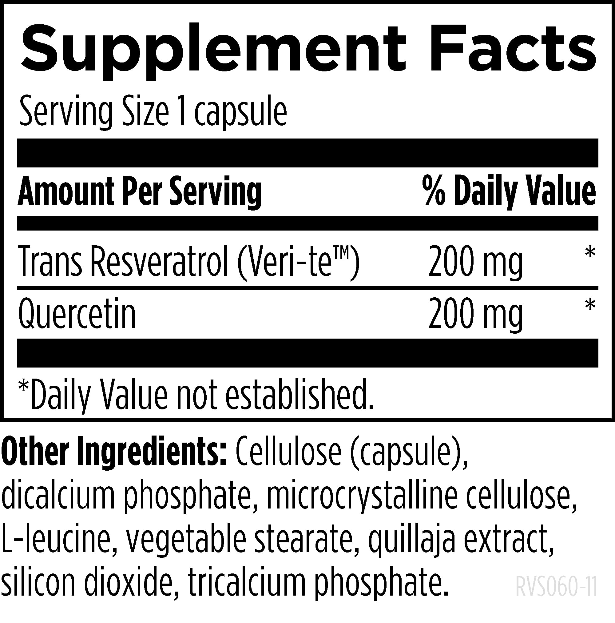 Designs for Health Resveratrol Supreme - Trans Resveratrol from Japanese Knotweed + Quercetin - Healthy Aging + Cardiovascular Support Supplement, Non-GMO (60 Capsules) - Image 3
