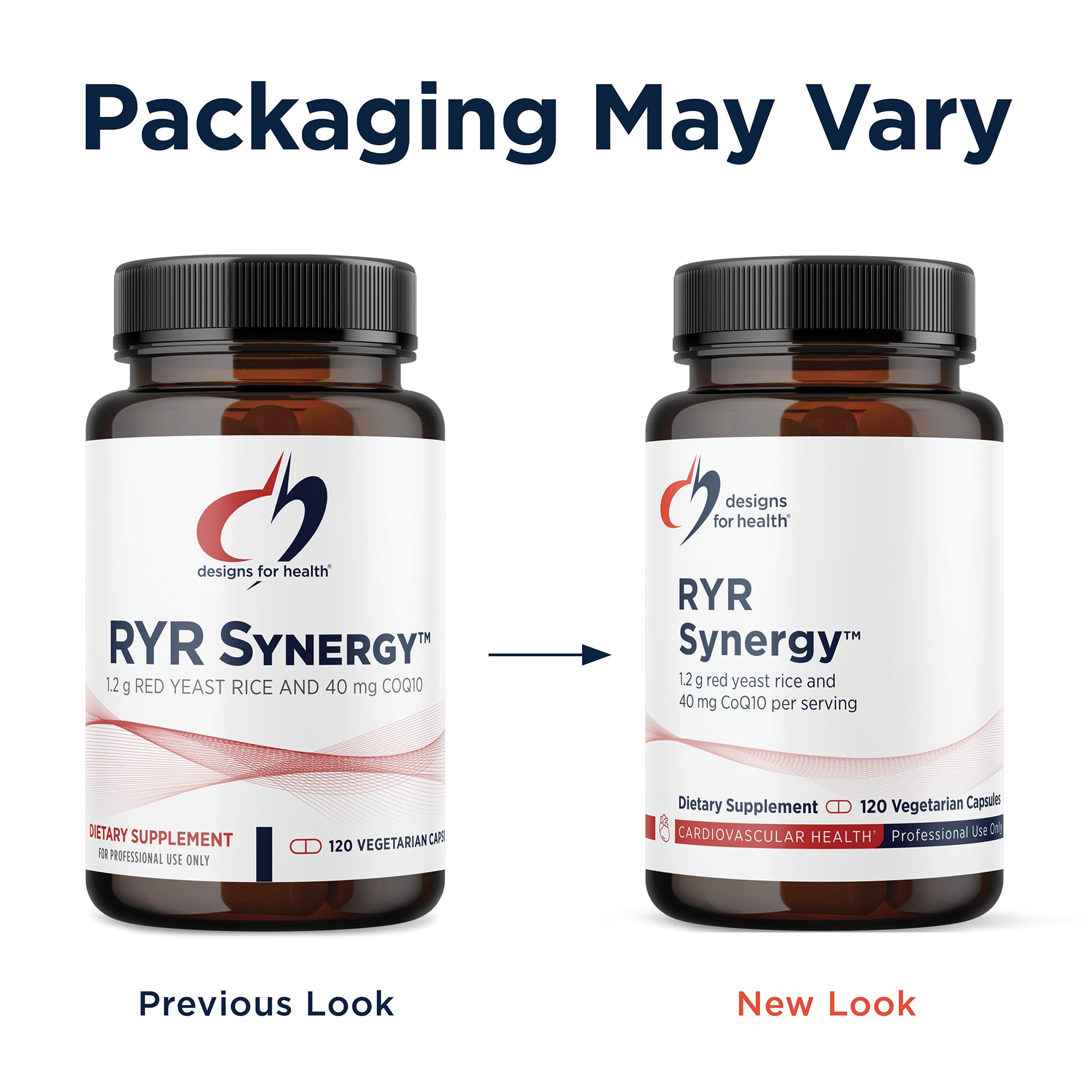 Designs for Health RYR Synergy - Red Yeast Rice Supplement - 1200mg Red Yeast Rice + CoQ10 to Support Cardiovascular Health + Maintenance of Lipid Levels in Normal Range (120 Capsules) - Image 4