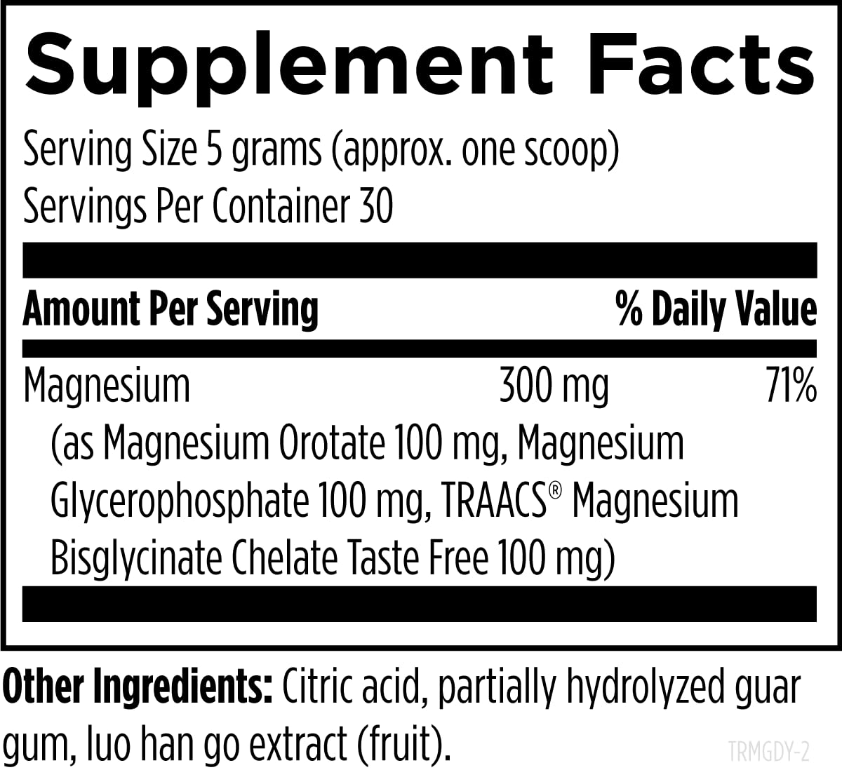 Designs for Health TriMag Supreme Powder - 300mg Triple Magnesium Drink - May Support Heart Health & Energy - Magnesium Orotate, Glycerophosphate + Bisglycinate Chelate (30 Servings / 150g) - Image 5