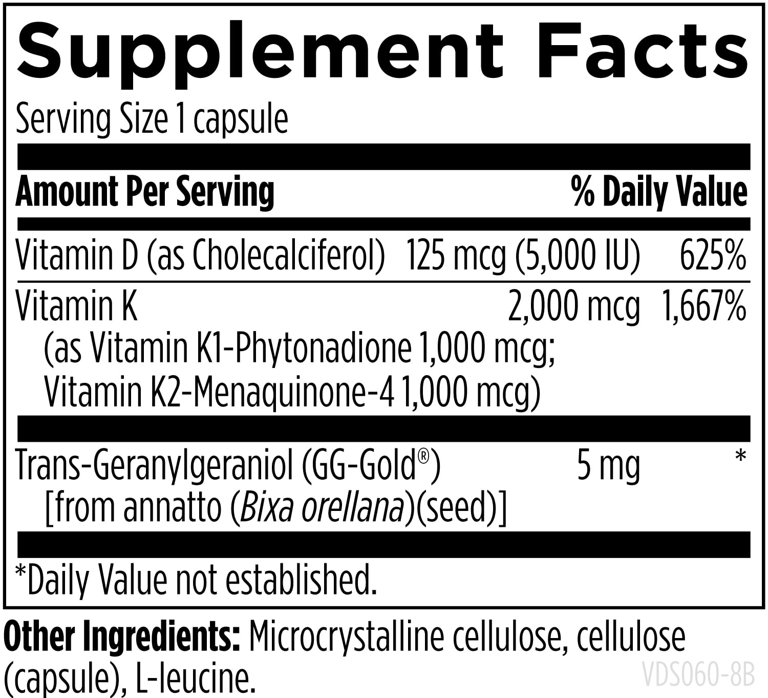 Designs for Health Vitamin D Supreme - Vitamin D 5000 IU with 2000mcg Vitamin K as MK4 for Bone Health, Heart Health, Mood & Immune Support - Vitamin D3 Enhanced with GG Supplement (60 Capsules) - Image 5