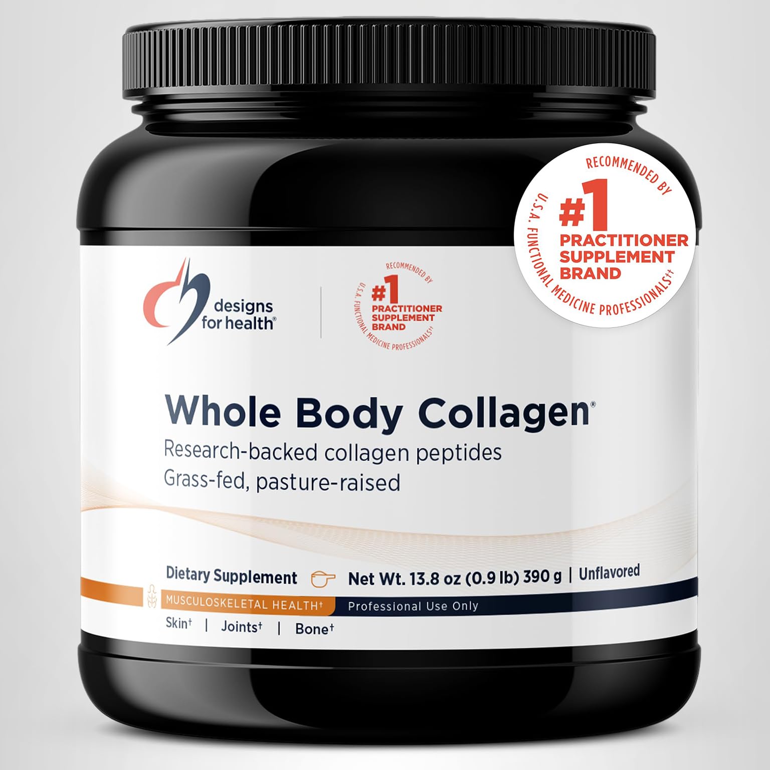 Designs for Health Whole Body Collagen Powder - Hydrolyzed Collagen Peptides Powder for Healthy Skin & Hair, Joint + Bone Health - Fortigel & Verisol Collagen, Unflavored (30 Servings) - Image 11
