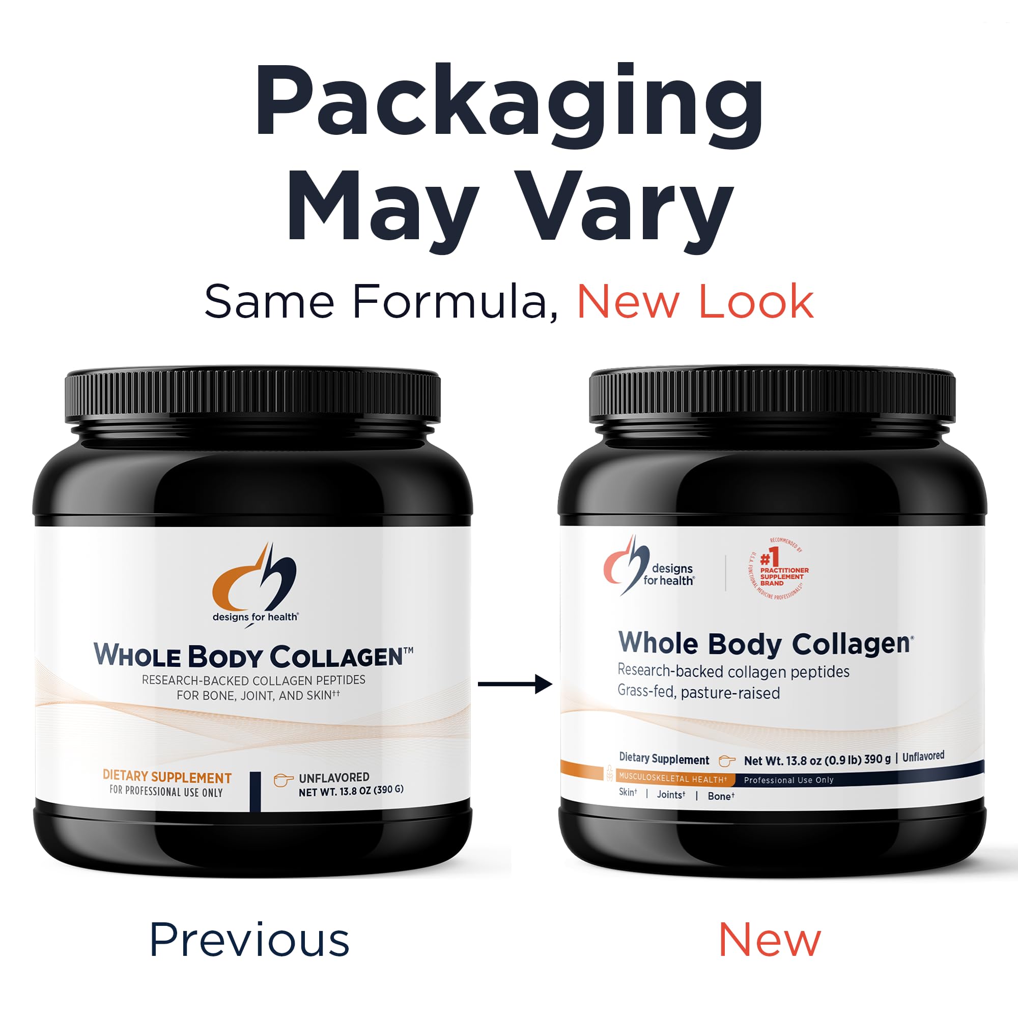 Designs for Health Whole Body Collagen Powder - Hydrolyzed Collagen Peptides Powder for Healthy Skin & Hair, Joint + Bone Health - Fortigel & Verisol Collagen, Unflavored (30 Servings) - Image 6